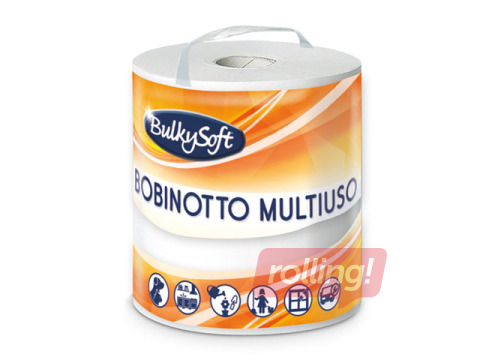 Papīra dvieļi Bulkysoft Super Bob, 2 slāņi, 135m, 1 rullis