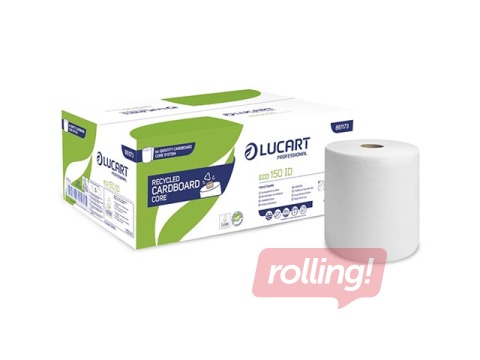 Papīra dvieļi ruļļos Lucart, Eco 150 ID, 2 slāņi, 150m, 6 ruļļi + AKCIJA! Pērc papīra dvieļus ruļļo