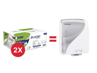Papīra dvieļi ruļļos Lucart, Eco 150 ID, 2 slāņi, 150m, 6 ruļļi + AKCIJA! Pērc papīra dvieļus ruļļo