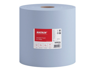 Industriālais papīrs Katrin XL, 2 slāņi, zils, 28cmx187.5m, 2 ruļļi
