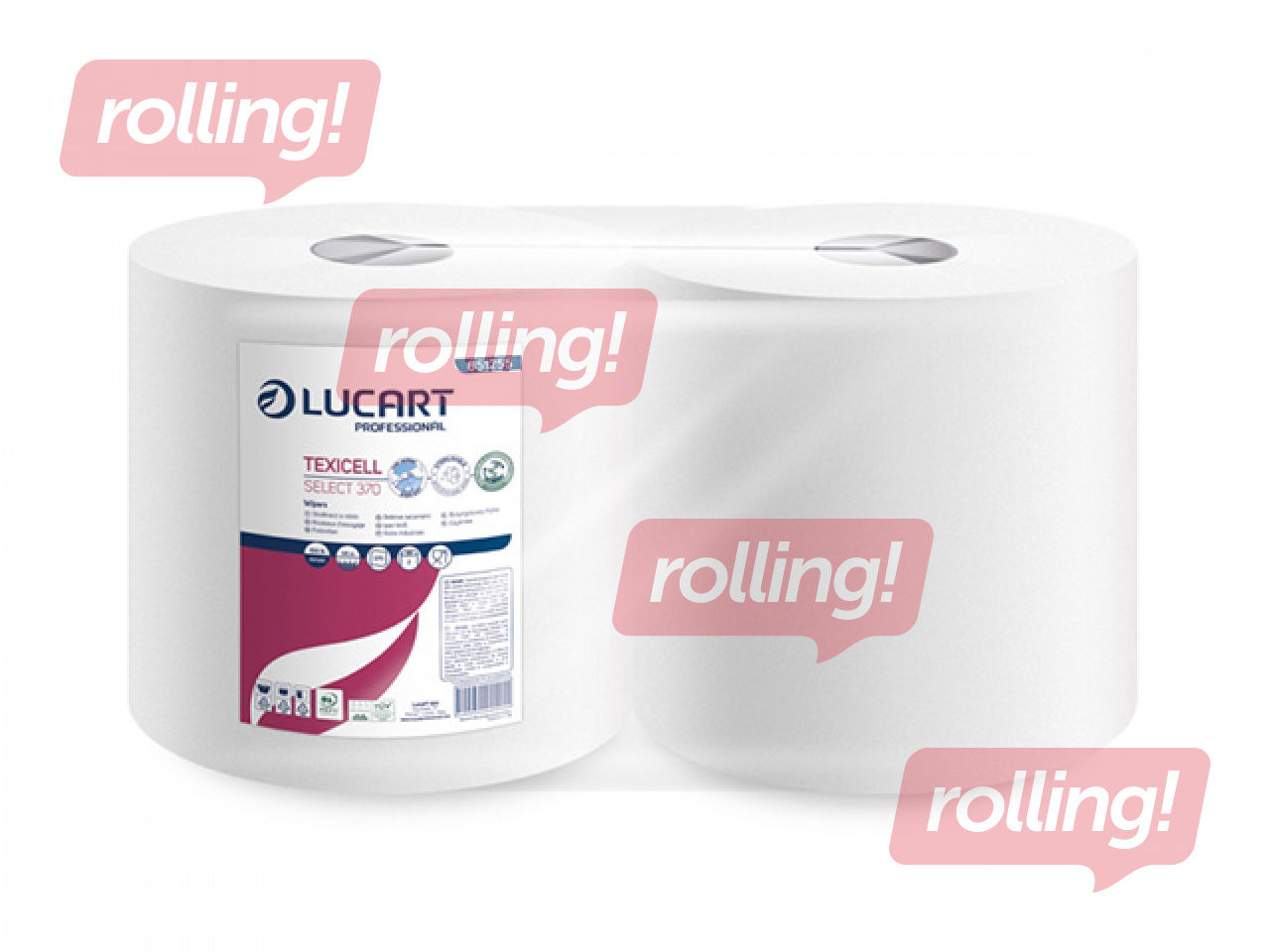 Papīra dvieļi Lucart Texicell, atkārtoti lietojami, 108m, 2 ruļļi