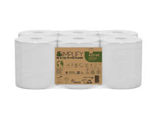 Бумажные полотенца Papernet Simplify, Centerfeed, M2, 2 слоя, 90м, 6 рулонов