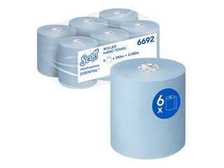Papīra dvieļi SCOTT MAX, Airflex, 1 slānis, 350m, 6 ruļļi