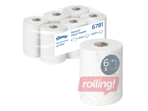 Paper towels Kleenex Ultra Slimroll, 2-ply, 100m, 6 rolls