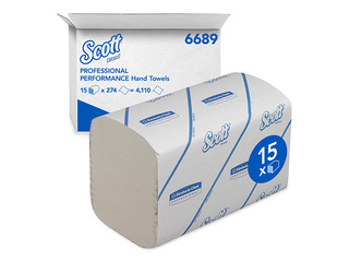 Бумажные полотенца Scott, Control Airflex, 304 листа, 1 слой, 15 пачек