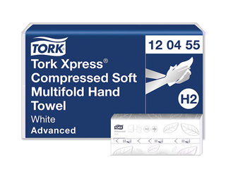 Paper towels Tork, Xpress, Multifold, H2, white, 2-ply, 240 sheets, 12 packs
