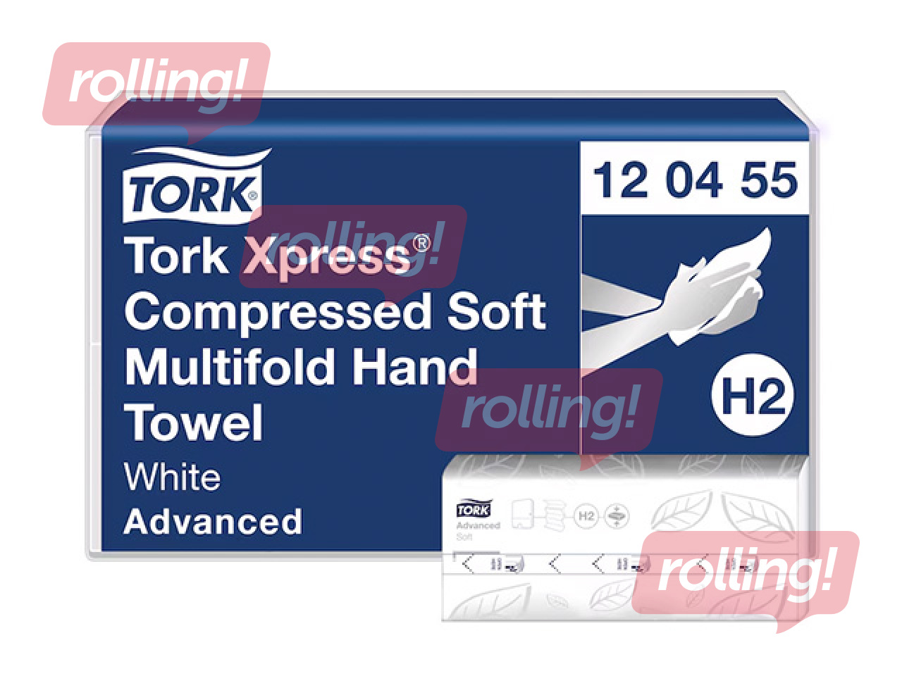 Paper towels Tork, Xpress, Multifold, H2, white, 2-ply, 240 sheets, 12 packs