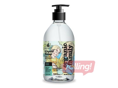 Šķidrās ziepes Purenn ar alvejas un kliņģerīšu ekstraktu, ekoloģiskas, 500ml