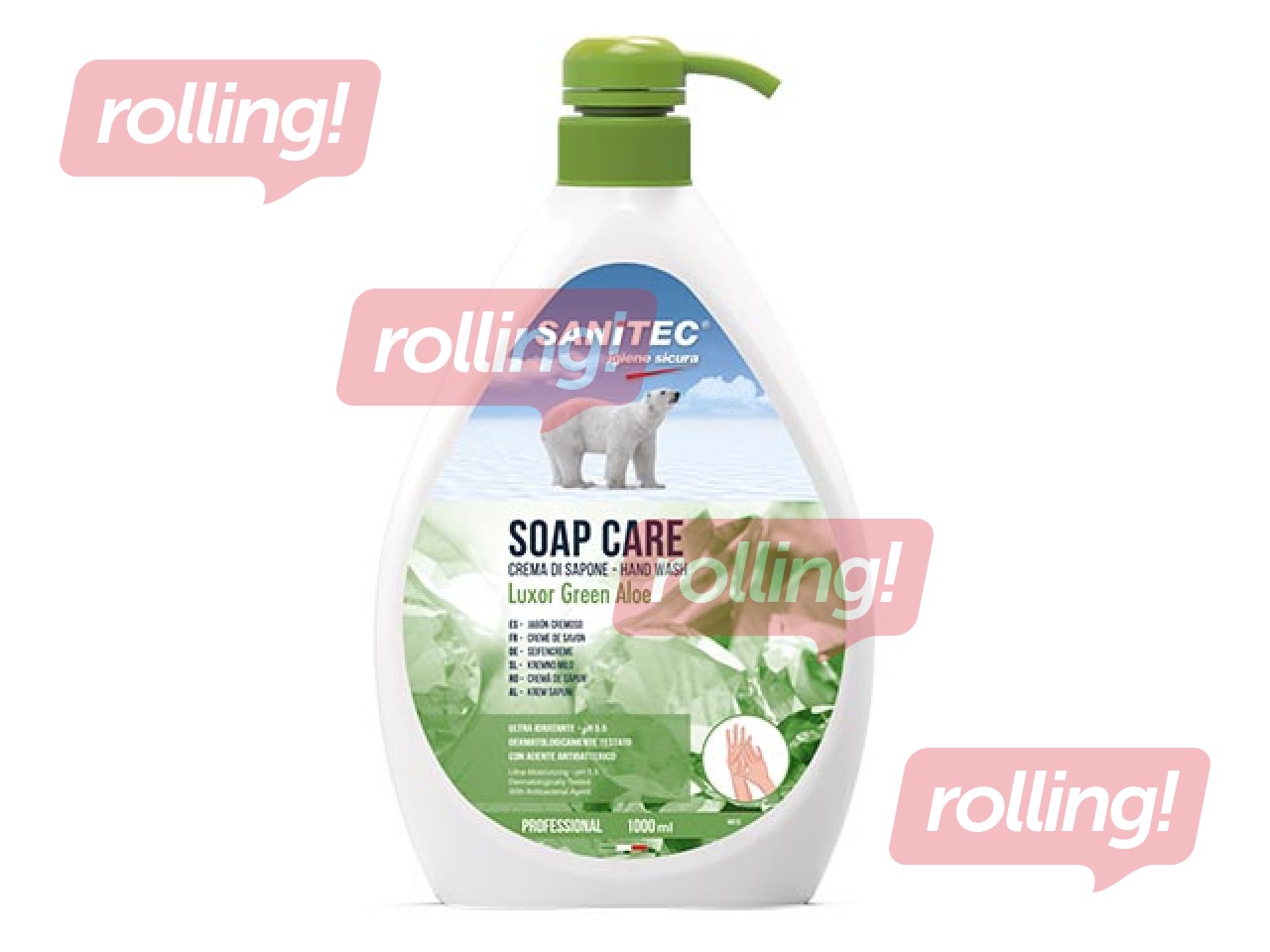 Šķidrās krēmziepes Sanitec Luxor Green Aloe, 1l
