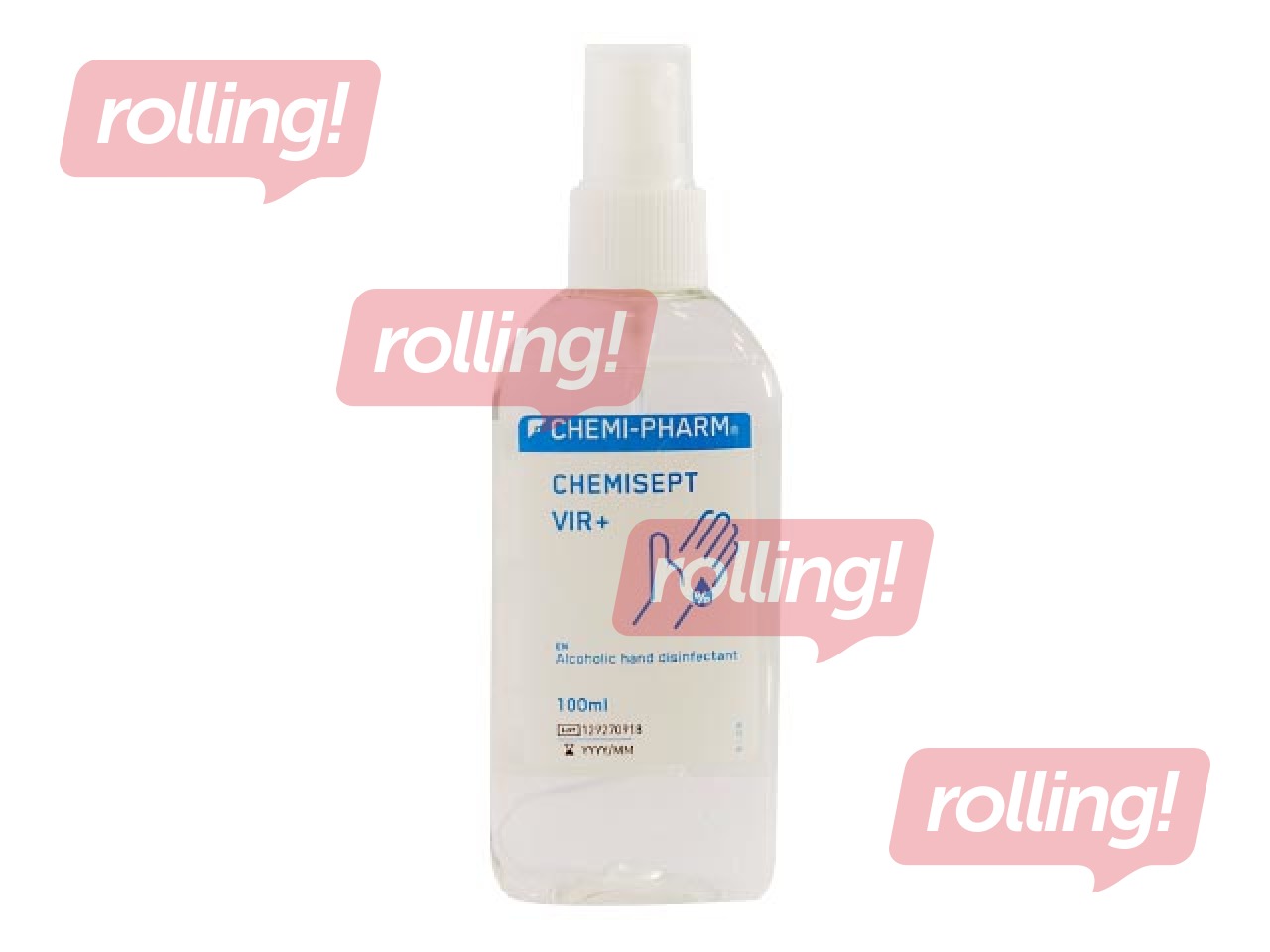 Dezinfekcijas līdzeklis Chemisept Vir+, rokām un aprīkojumam, ar izsmidzinātāju, 100ml