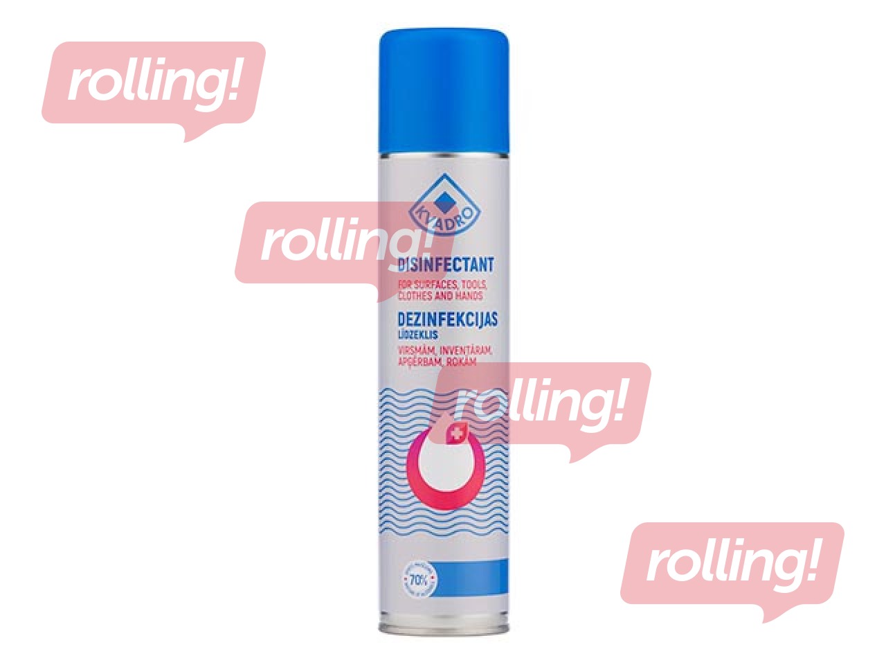 Dezinfekcijas līdzeklis Kvadro, rokām un virsmām, aerosolā, 300ml