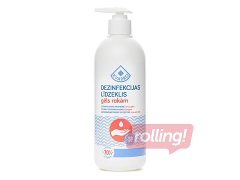 Dezinfekcijas līdzeklis Kvadro, rokām, gēls ar kumelītes ekstraktu, ar pumpīti, 500ml 