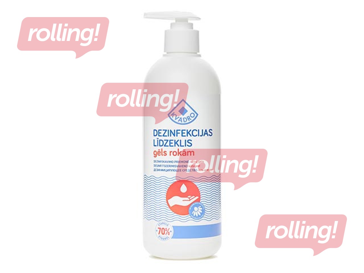 Гель для дезинфекции рук (с экстрактом ромашки, с дозатором ), KVADRO, 500мл