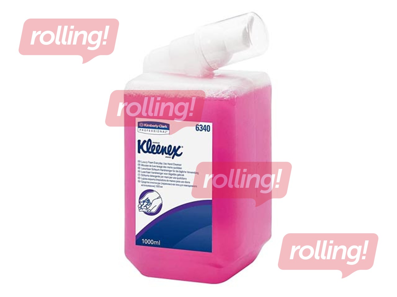 Putu ziepes Kleenex Luxury, rozā, 1l