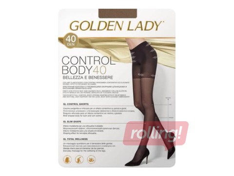 Women's tights, Control Body, Golden Lady, 40 den, Melon, 4 sizes.