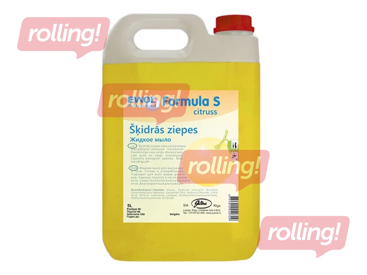 Vedelseep Ewol Professional Formula S Citruss, 5 l