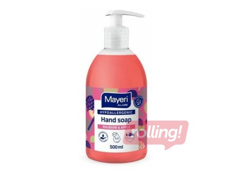 Šķidrās ziepes Mayeri, hipoalerģiskas, rabarbers un ābols, 500ml