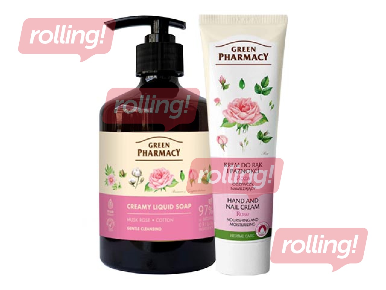 Gift set Green Pharmacy, with Musk Rose and Cotton