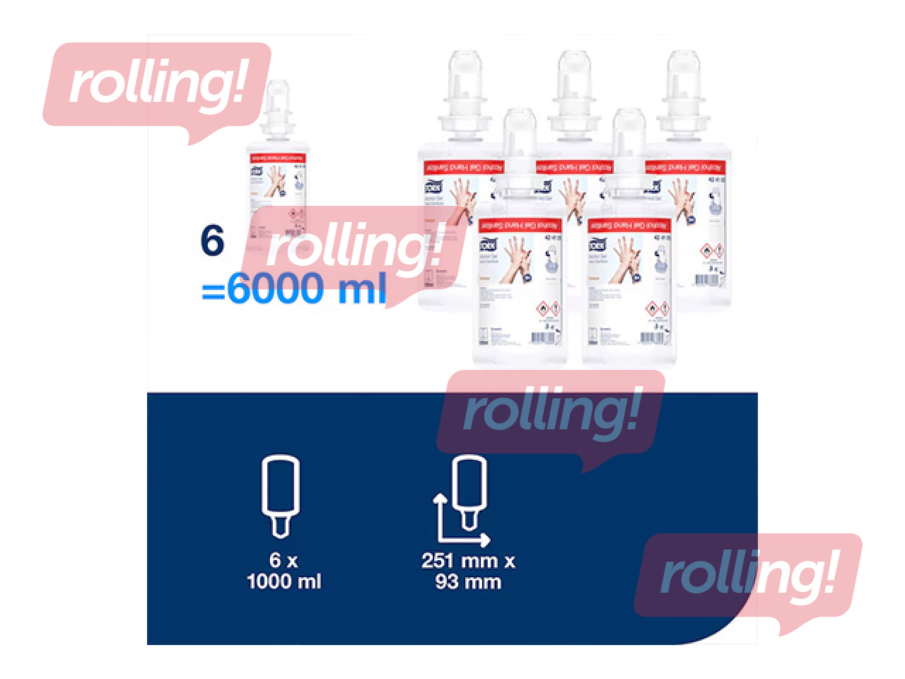 Dezinfekcijas līdzeklis Tork S4, gēlveida, uz spirta bāzes, rokām, 1l