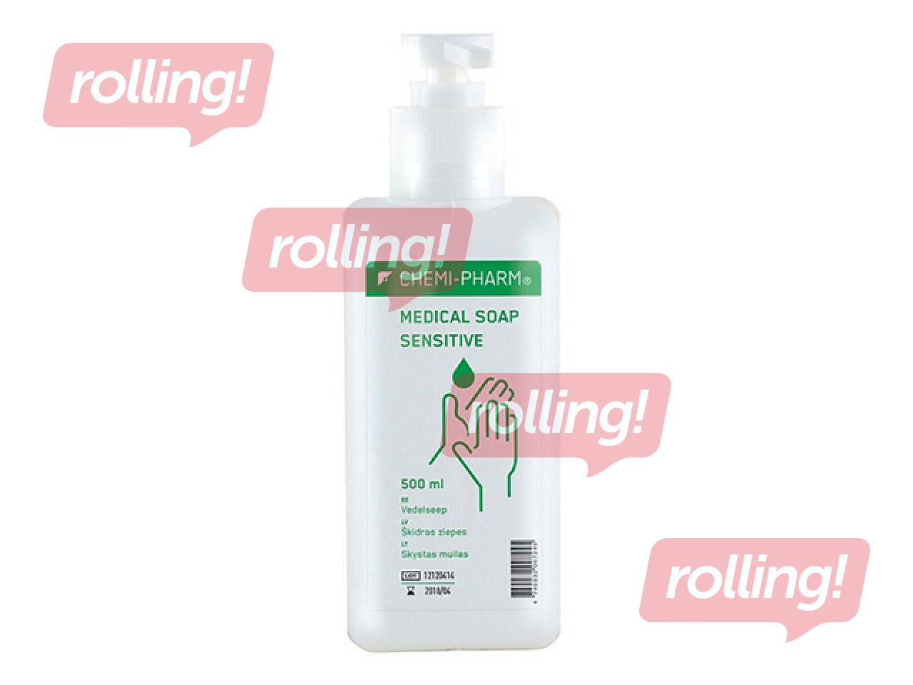 Šķidrās ziepes Chemi-Pharm Medical, Sensitive, nesatur krāsvielas un smaržvielas, 500ml