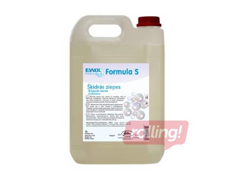 Жидкое мыло Ewol Professional Formula S, не содержит красителей и отдушек, 5л