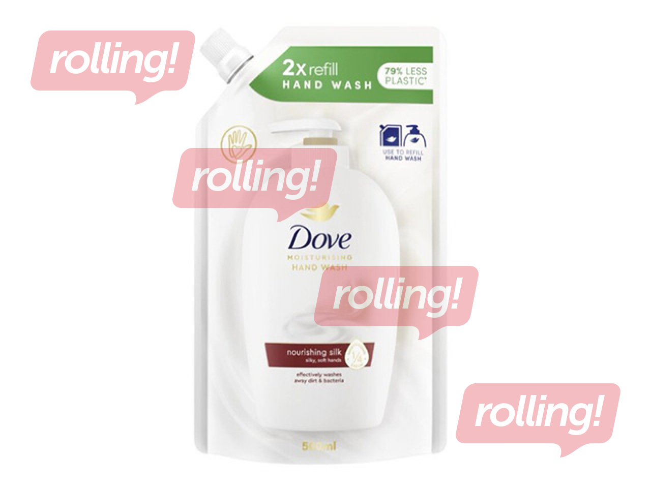 Vedel seep Dove Nourishing Silk, täitepakend, 500ml