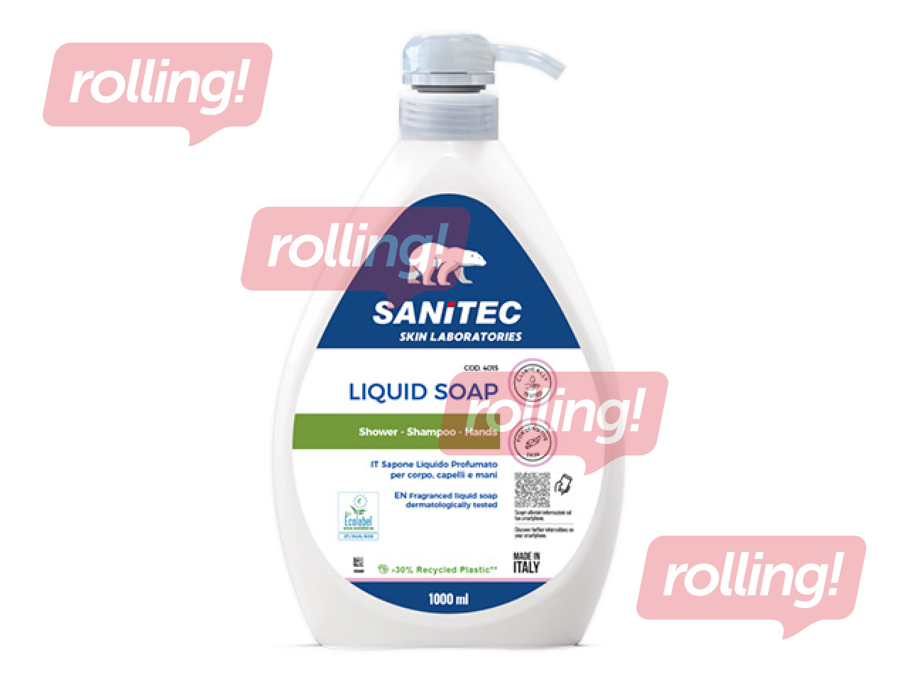 Šķidrās ziepes Sanitec, Green Power, ekoloģiskās, 1l