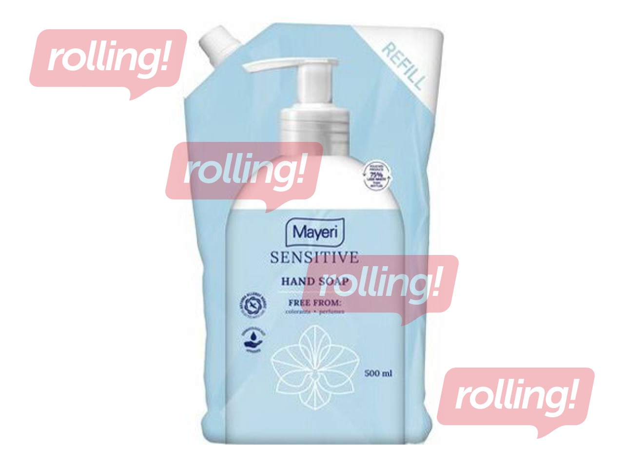 Šķidrās ziepes Mayeri Sensitive, uzpilde, 500ml