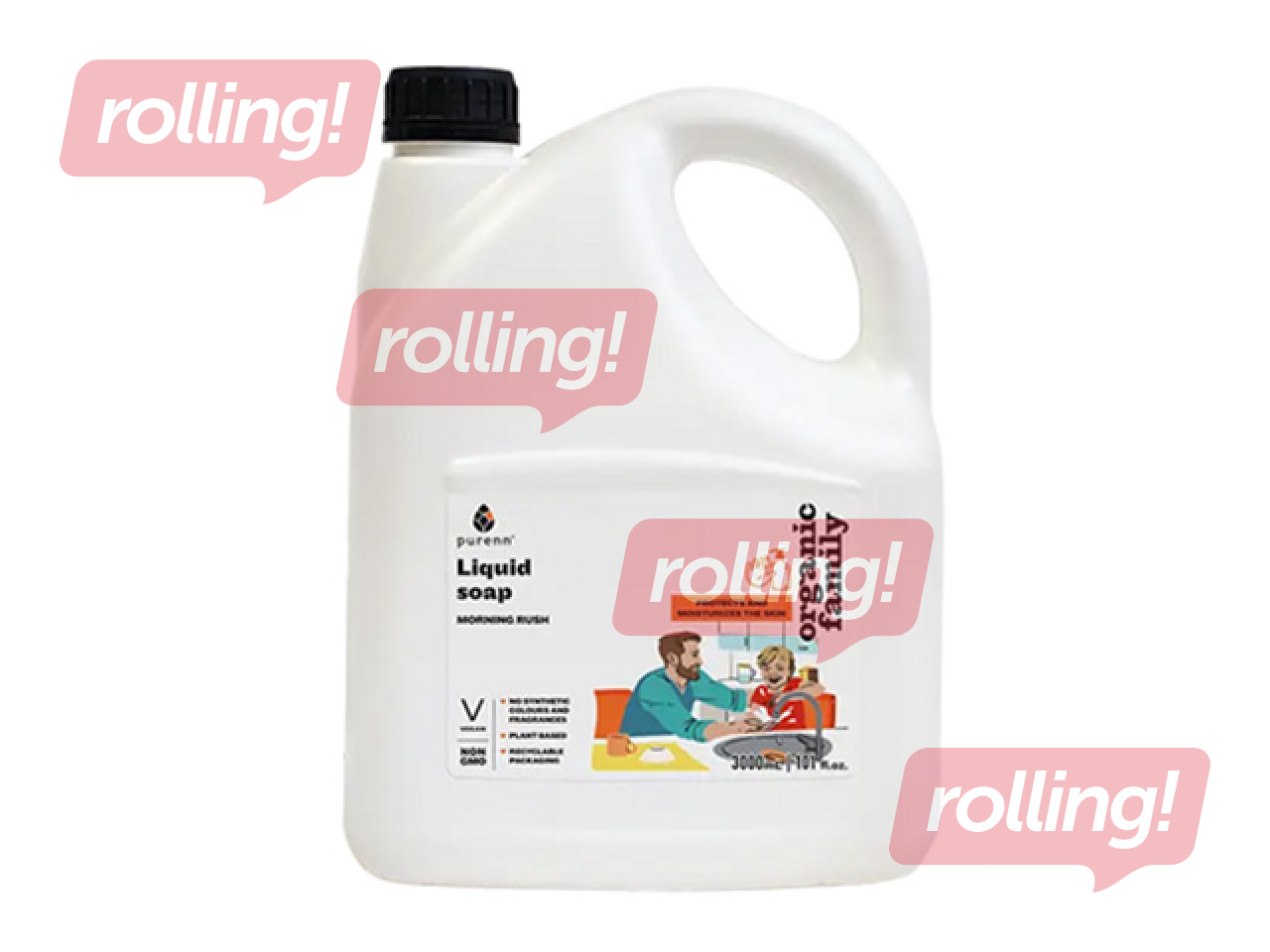 Šķidrās ziepes Purenn Morning Rush ar pīlādžu un liepziedu ekstraktiem, 3l