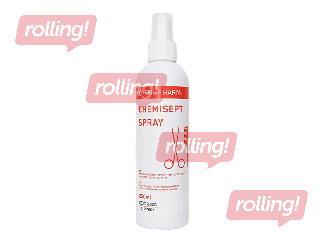 Dezinfekcijas līdzeklis Chemisept Spray, kosmētikas instrumentiem un piederumiem, 250ml