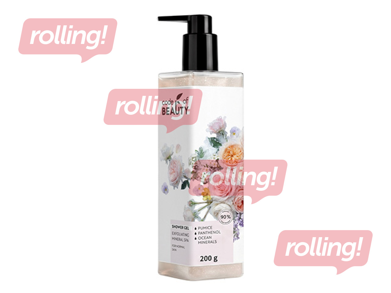 Гель для душа Code of Beauty, Mineral SPA, с пилингом, Smell of Flowers, 200мл