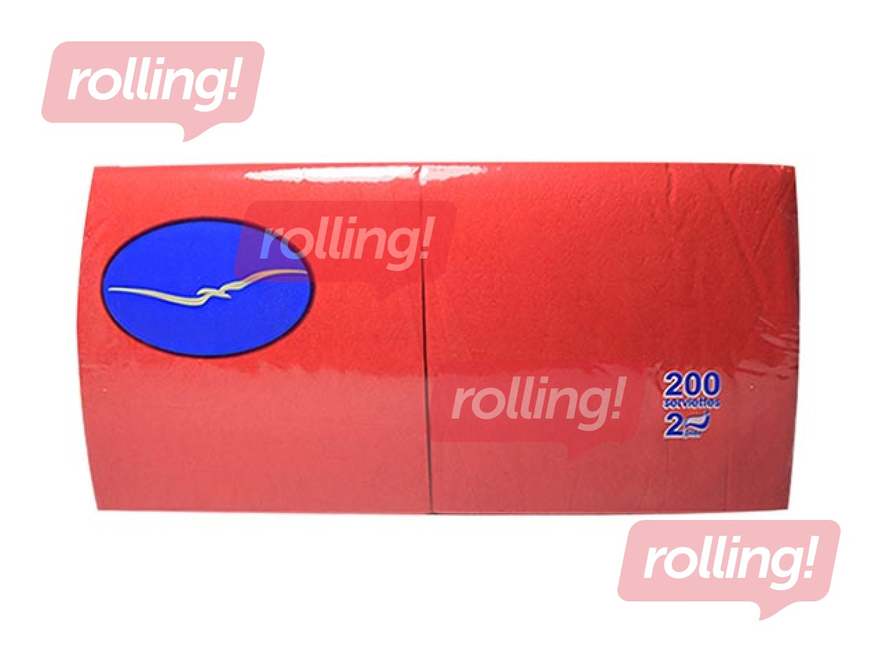 Salvetes Lenek, 24x24 cm, 200 gab., 2 slāņi, sarkanas