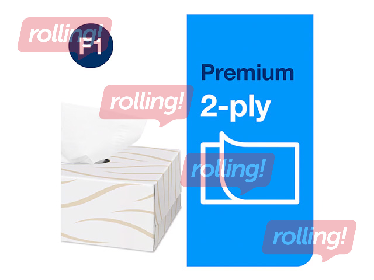 Cosmetic tissues Tork Premium F1, 2-ply, 100 pcs.