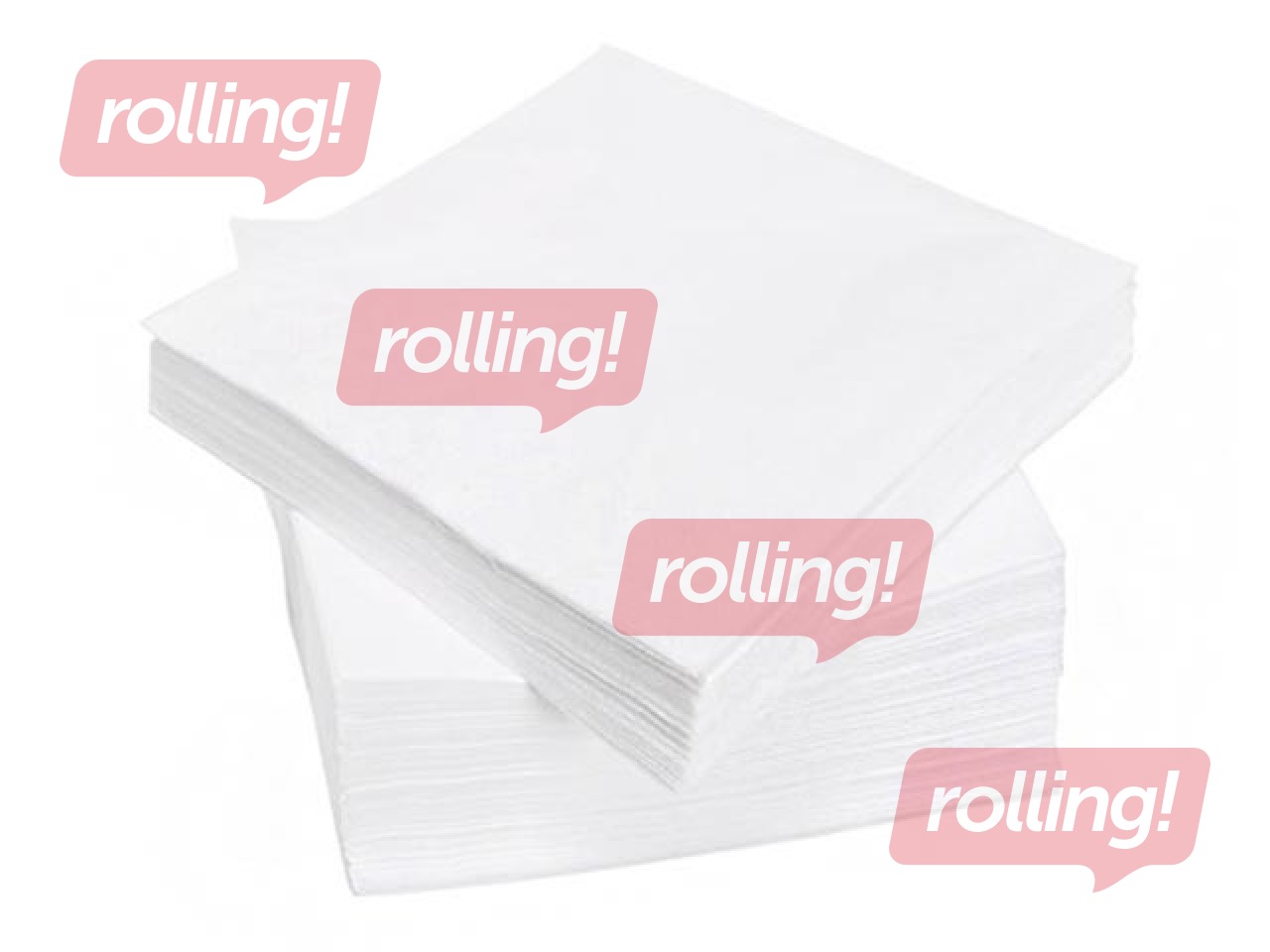 Napkins 24x24 cm, 200 pcs, 3 slayers, white