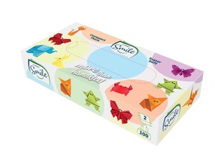 Kосметические салфетки Lucart Smile, 2 слоя, 100 шт., 841030