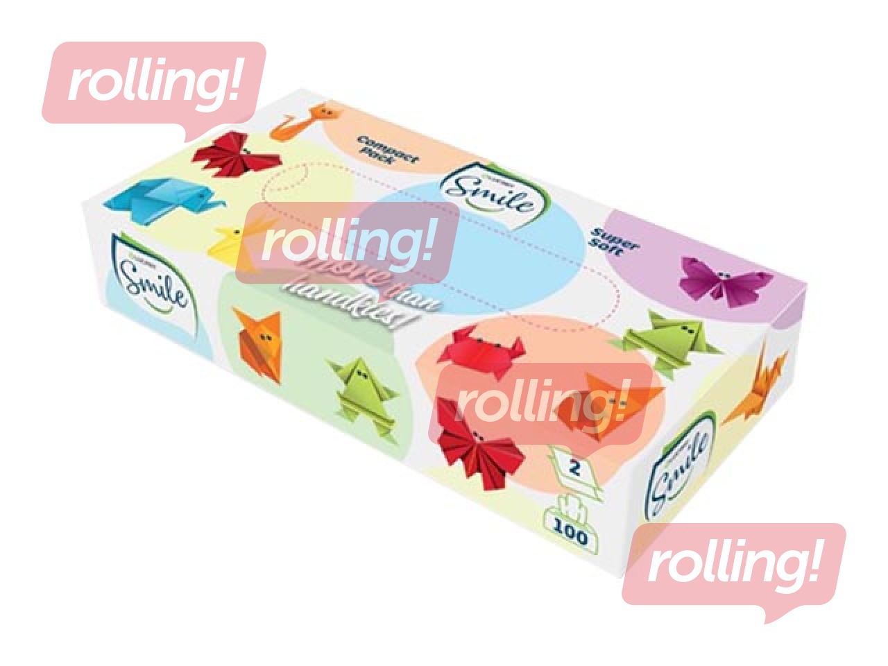 Kosmētiskās salvetes Lucart Smile, 2 kārtas, 100 gab.