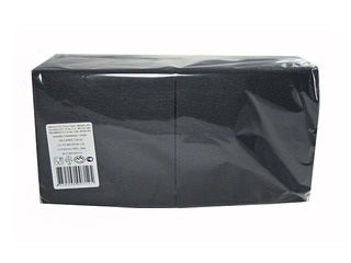 Napkins, 24 x 24 cm, 400 pcs., 1 ply, black