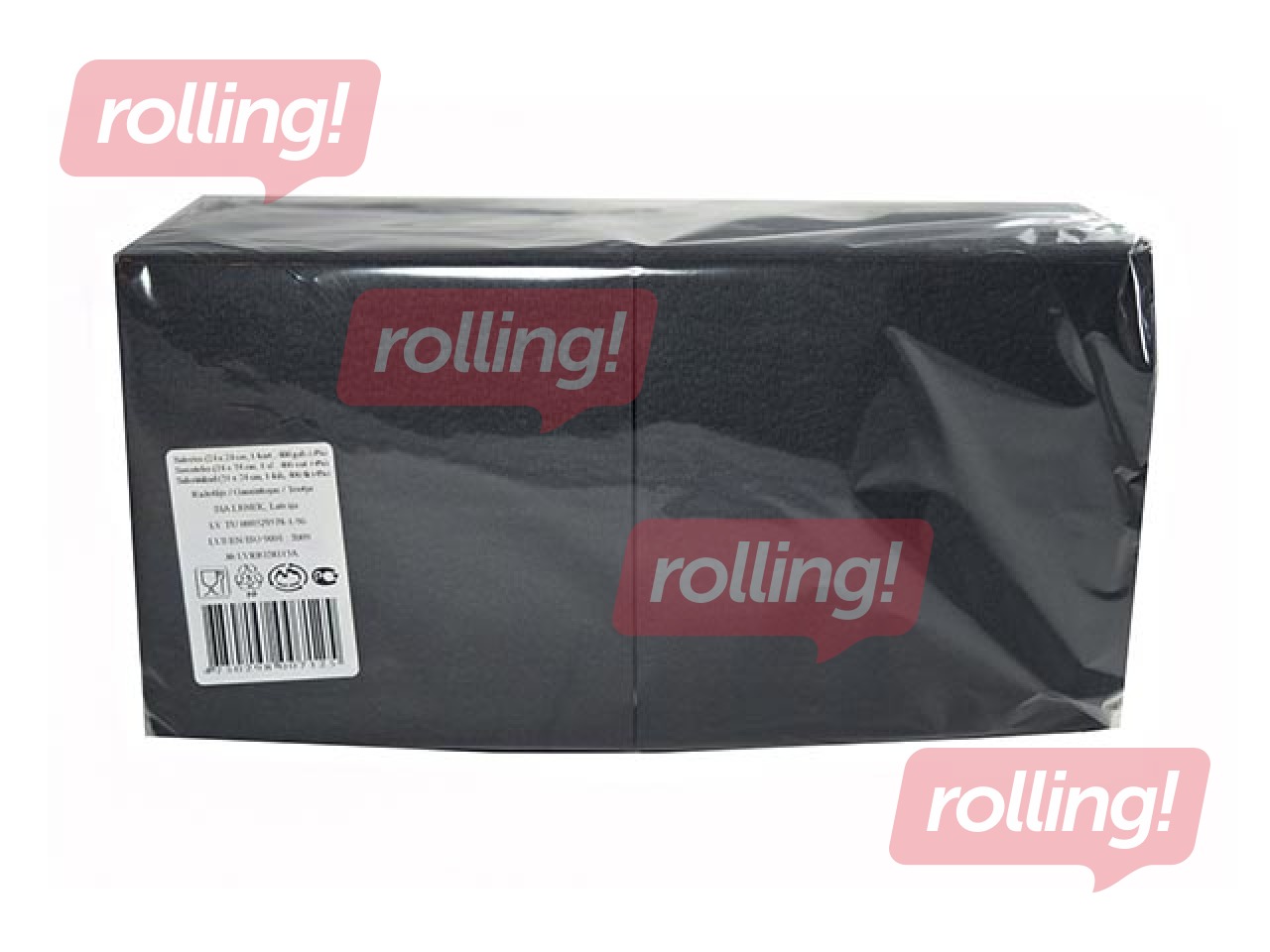 Salvetes Lenek, 24 x 24 cm, 400 gab., 1 kārta, melnas