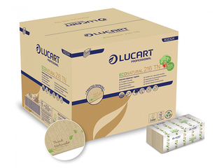 Диспенсерные салфетки Lucart Eco Natural 216 TN, 1 пачка х 150 салфеток, 2 слоя 