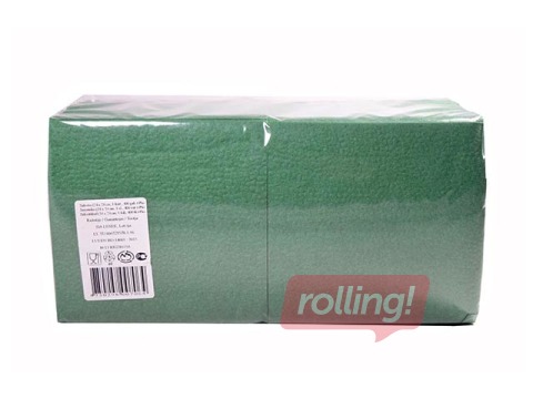 Salvetes Lenek, 24 x 24 cm, 400 gab., 1 slānis, tumši zaļas