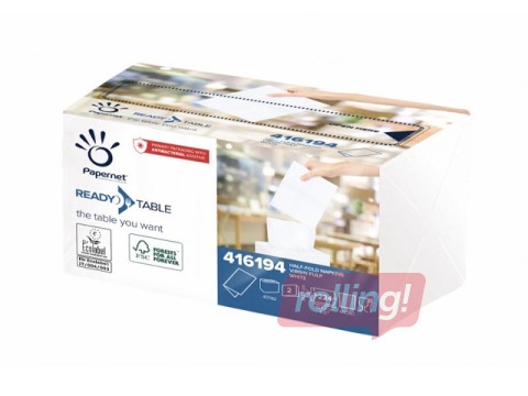 Salvetes Papernet Interfold, baltas, 1 pac., 16.5x21cm