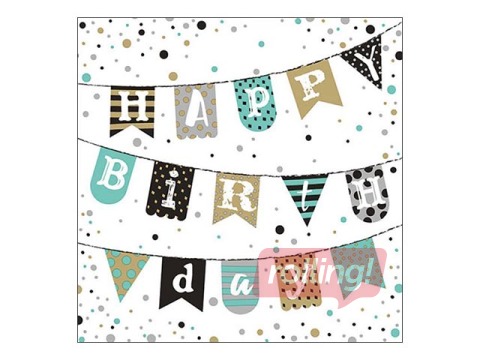 Napkins Garland, 33x33cm, 20 pcs.