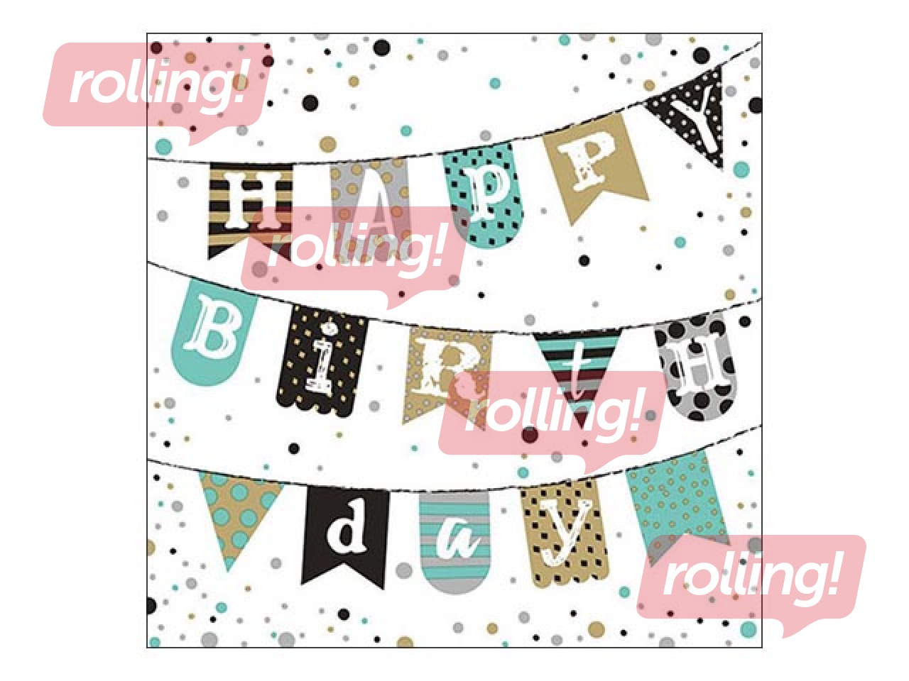 Napkins Garland, 33x33cm, 20 pcs.