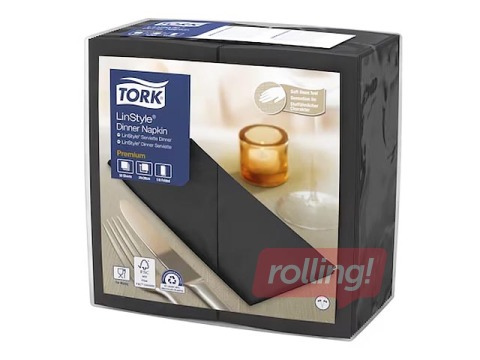 Napkins Tork Premium LinStyle, black 50 pcs.