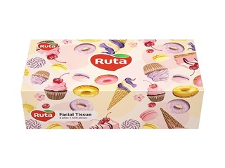 Cosmetic wipes, Ruta Woman, 2 layers, 150 salv.