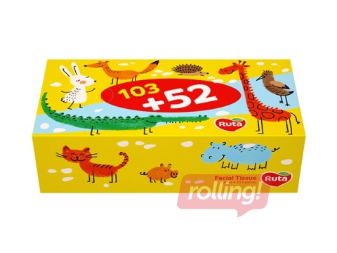 Cosmetic wipes, Ruta Kids, 2 layers, 155 salv.