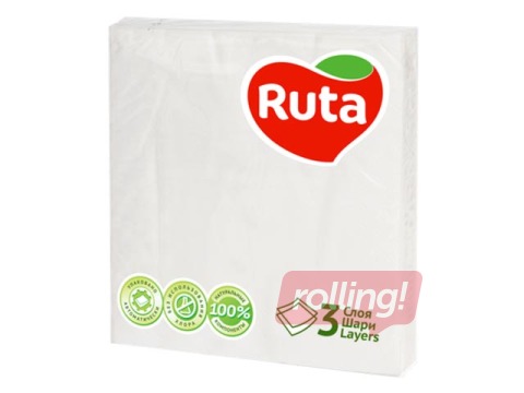 Napkins Ruta 33x33cm, 20 pcs, white