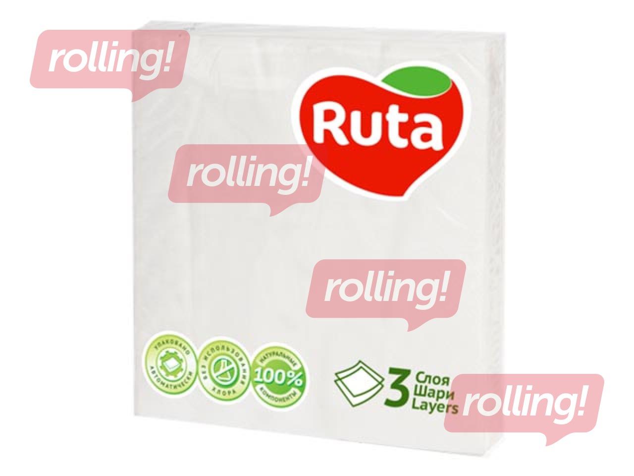 Salvetes Ruta 33x33cm, 20 gab, baltas