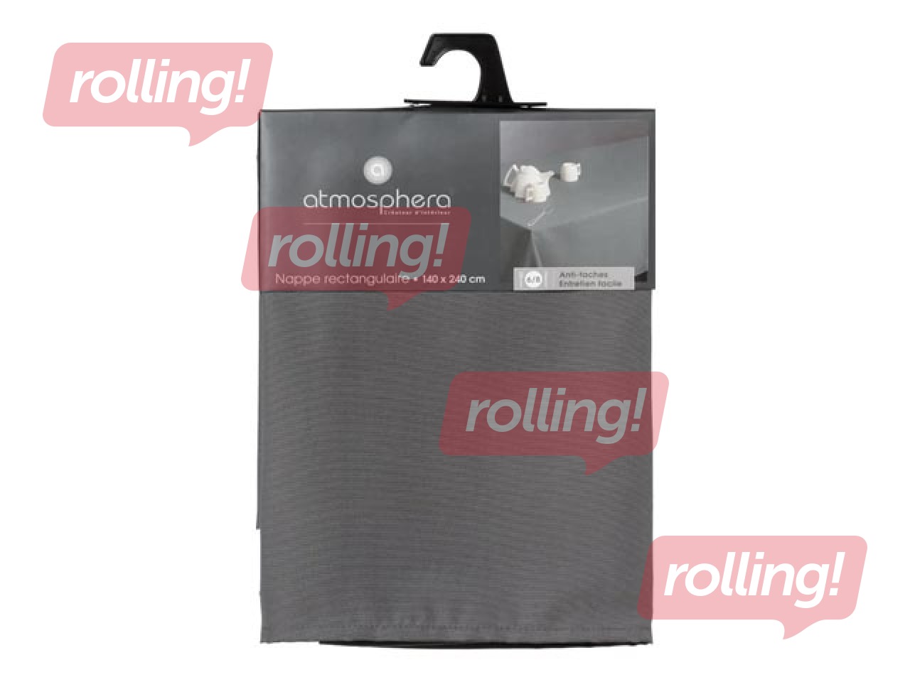 Скатерть Атмосфера, 240 х 140 см, серая