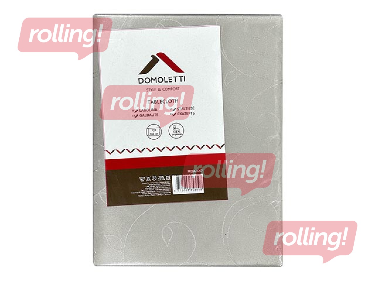 Galdauts Domoletti Mela, gaiši pelēks, 160x110cm